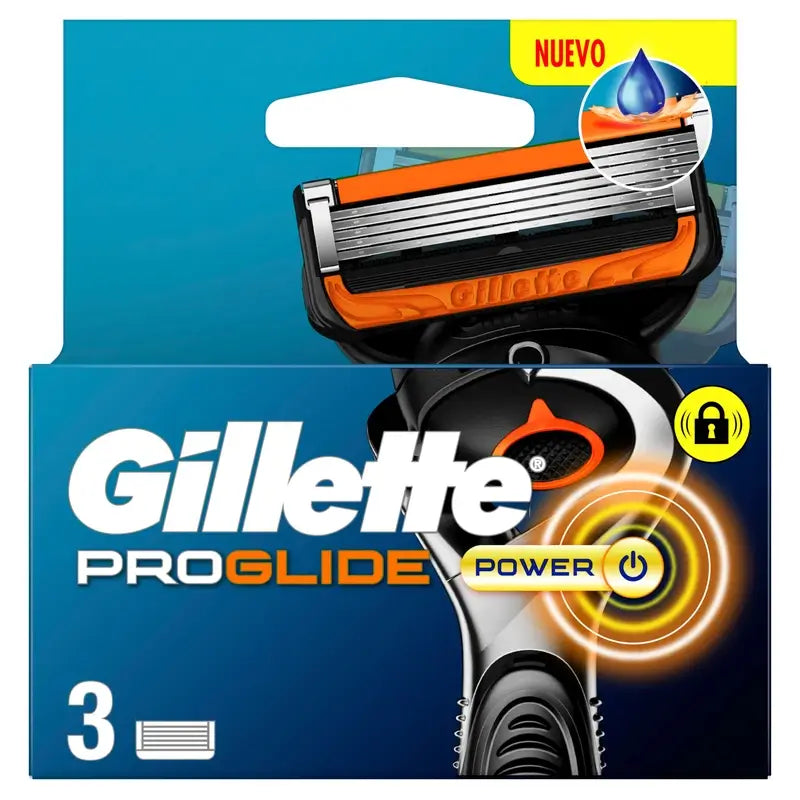Gillette Proglide Power Men's Razor Refills, 3 pcs.