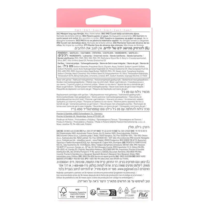 Gillette Venus Comfortglide Spa Breeze Women's Hair Removal Razor, 1 Handle + 3 Refills