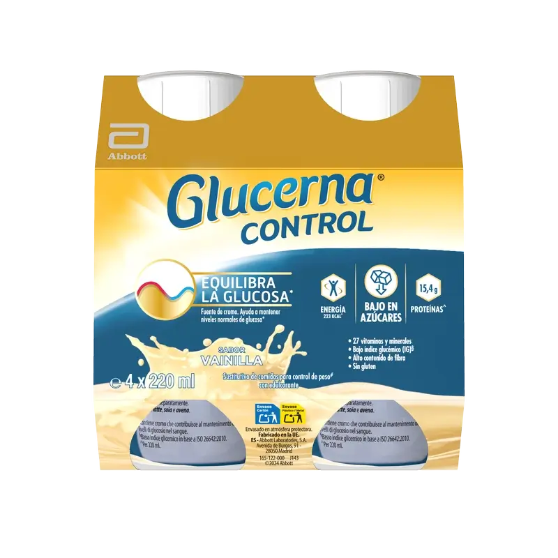 Glucerna Control Vanilla flavour, 4 Bottles x 220 ml