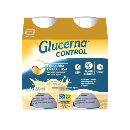 Glucerna Control Vanilla flavour, 4 Bottles x 220 ml