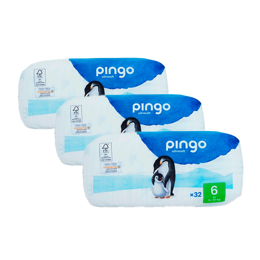 Pack 3 X Pingo Ecological Nappies, Size 6 Xl (32 Units)