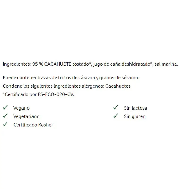 Granovita Organic Crunchy Peanut Cream , 350 gr