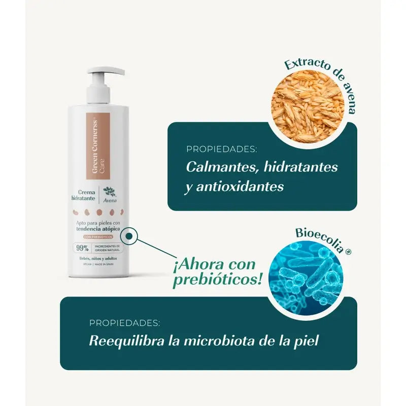 Green Corners Oatmeal Moisturising Cream, 280 ml