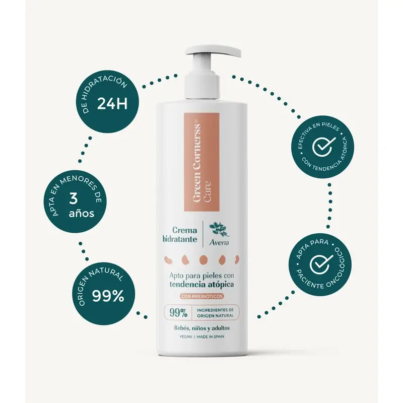 Green Cornerss Oatmeal Moisturising Cream, 2 x 280 ml