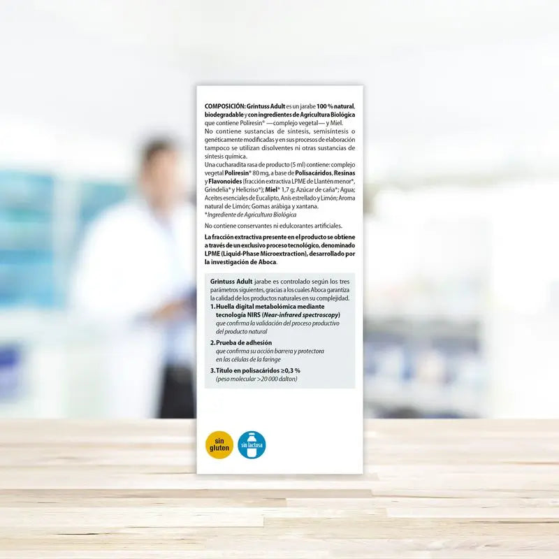 Aboca Grintuss Adult Dry and Productive Cough Syrup, 180 g