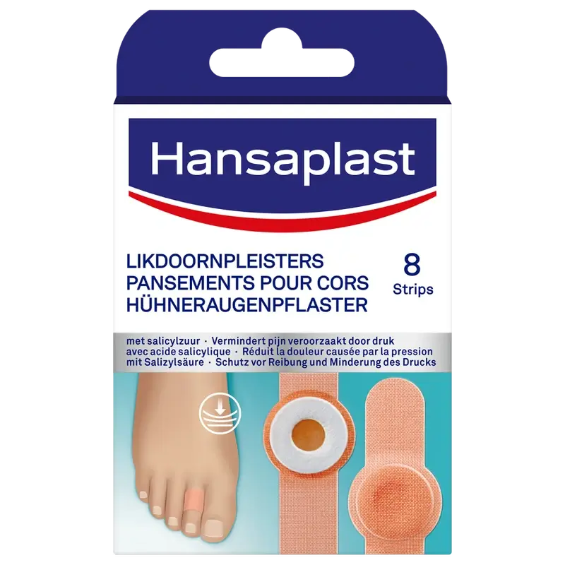 Hansaplast Salicylic Acid Bandage For Corns and Calluses, 8 pcs.