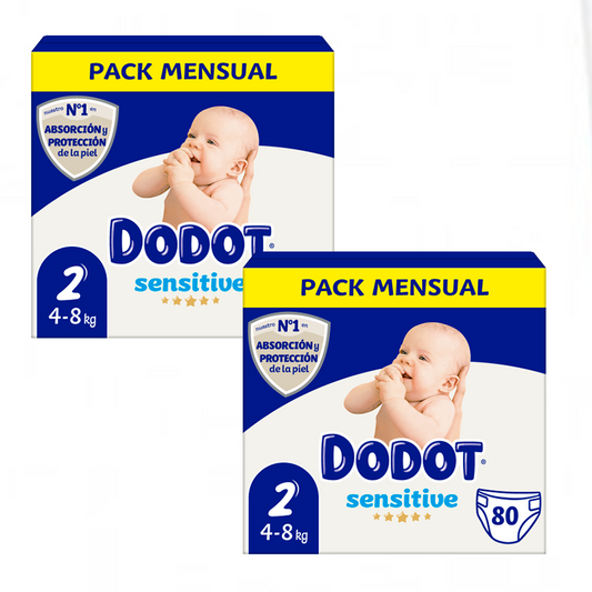 Dodot Sensitive Newborn Box Size 2, 2 x 80 pcs.