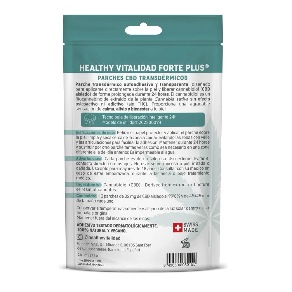 Healthy Vitality Forte Plus Healthy Vitality Forte Plus Cbd Patches 12Ud.