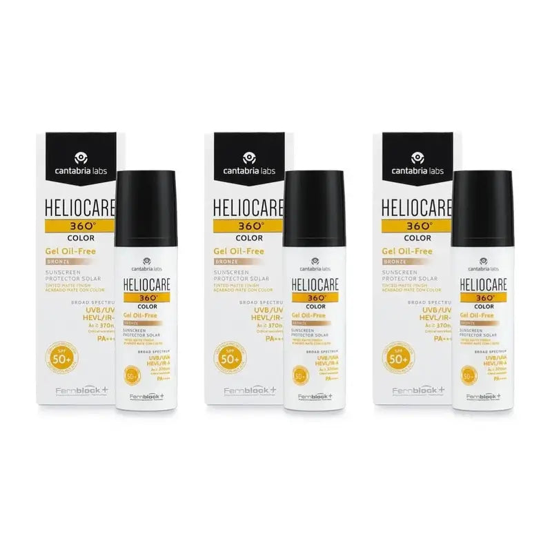 Heliocare 360º Colour Gel Oil Free Bronze Spf50+, 3X50 Ml