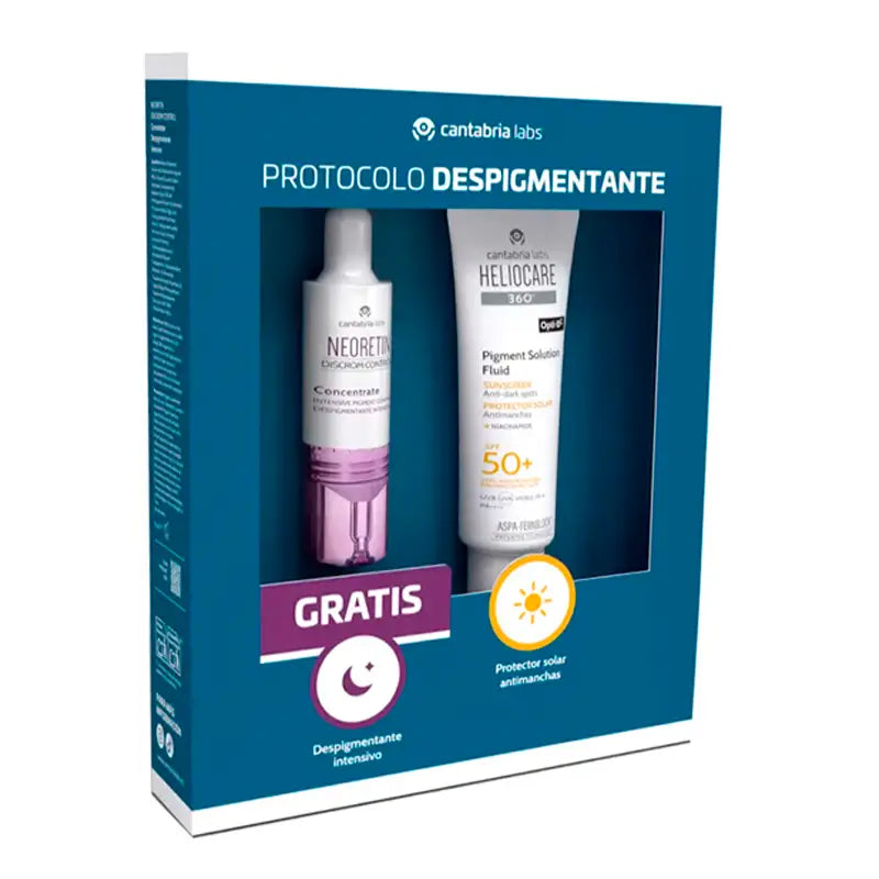 Heliocare Pack 360 Pigment Solution Fluid SPF50+, 50 ml + Neorerin Dc Concentrate 10 ml Free Gift