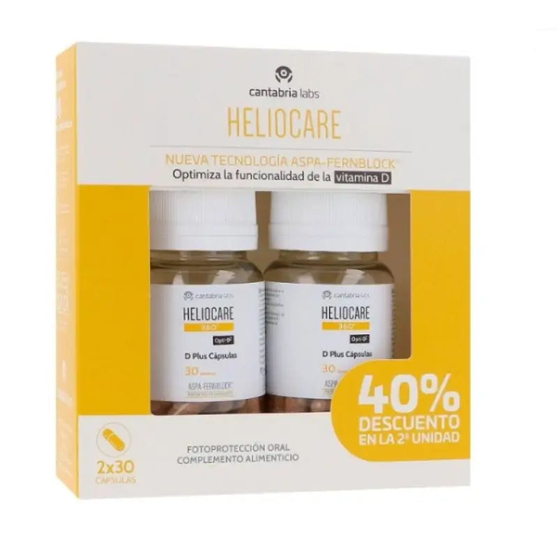 Heliocare Pack Duplo 360º D Plus Capsules, 1 unit