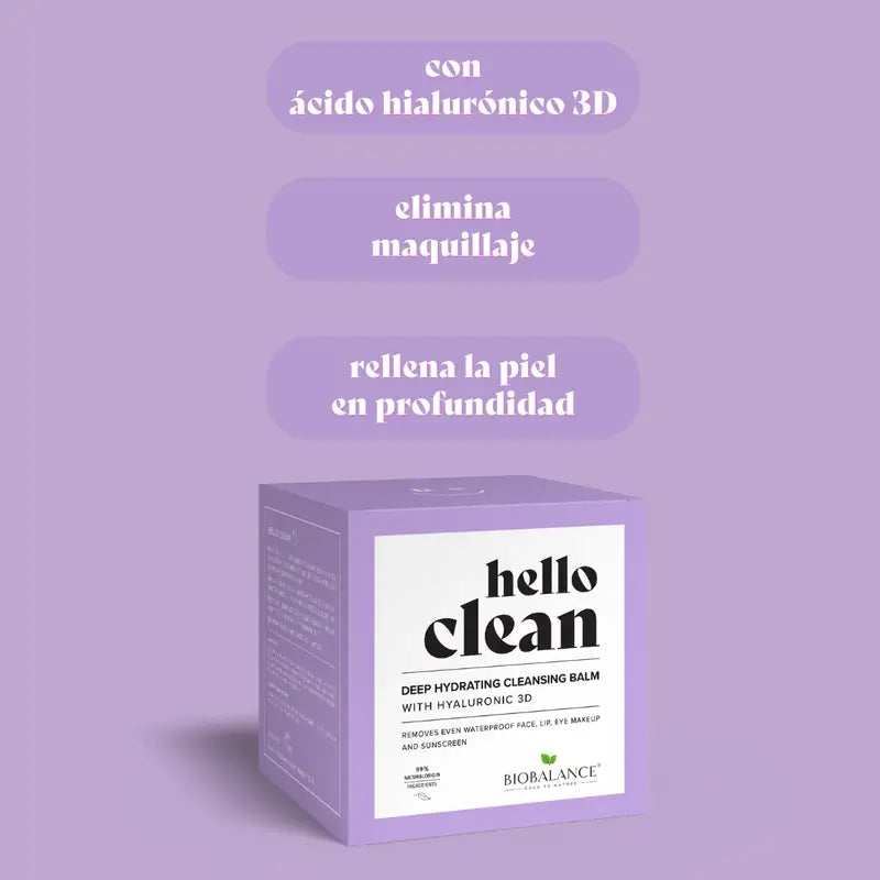 Hello Clean Bio Balance Deep Hydrating Cleansing Balm with Hyaluronic Acid 3D , 100 ml