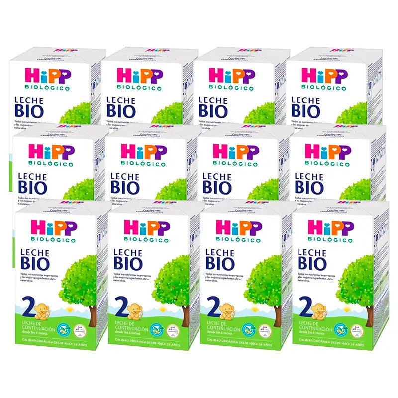 Hipp Milk 2 Bio, Pack 12 x 600 g
