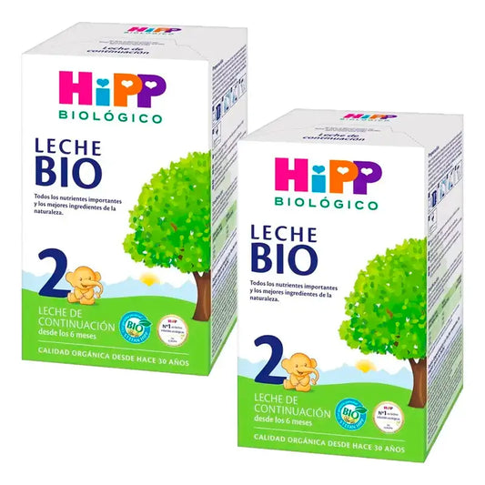 Hipp Milk 2 Bio, Pack 2 x 600 g