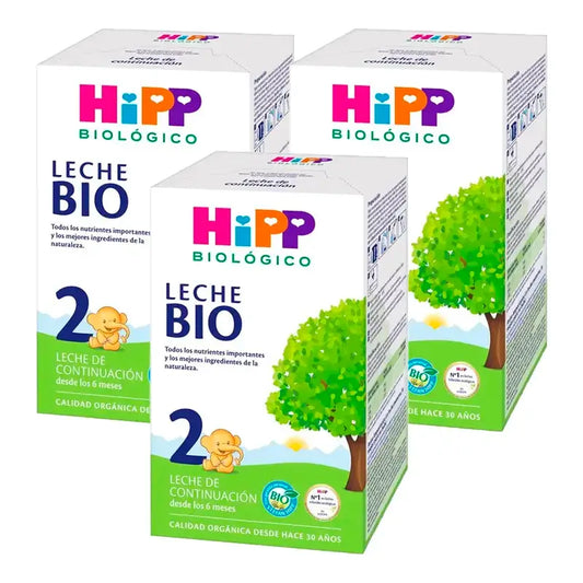 Hipp Milk 2 Bio, Pack 3 x 600 g