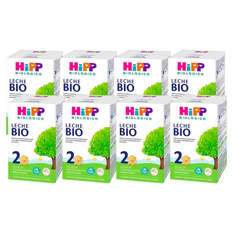 Hipp Milk 2 Organic Continuation, Pack 8 x 600 g
