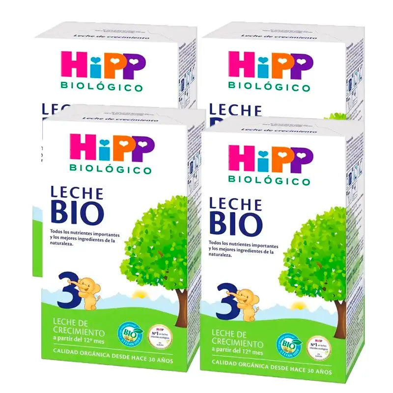 Hipp Organic Growing Up Milk 3, Pack 4 x 500 g