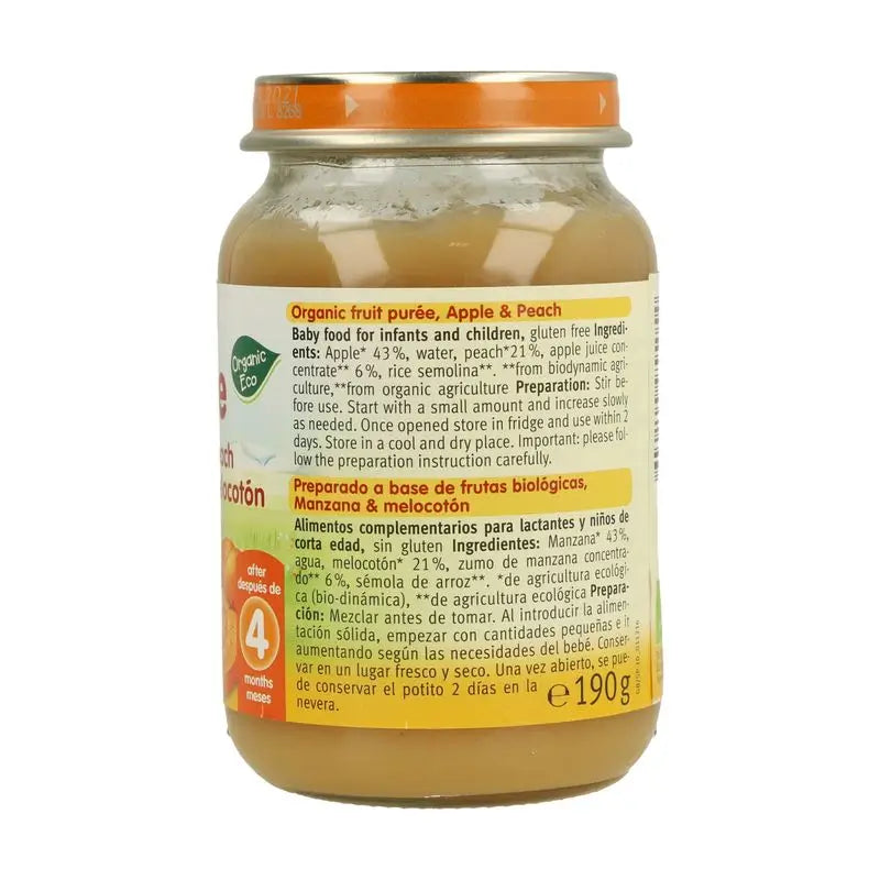 Holle Apple & Peach Jar, 6 units