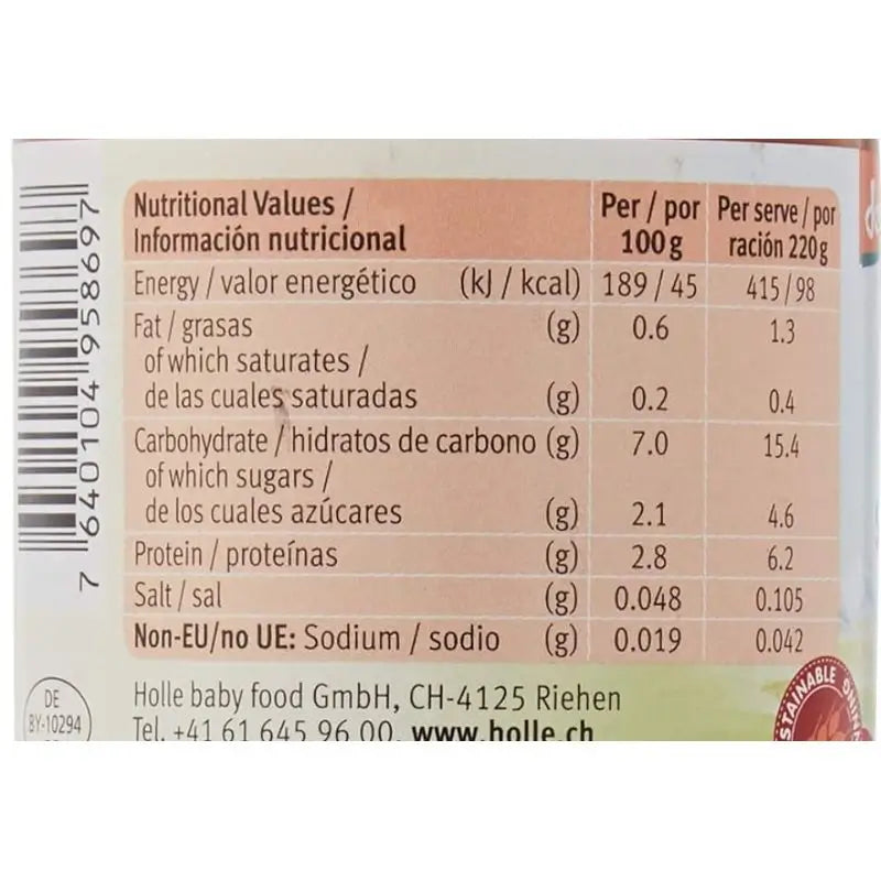 Holle Organic Spaghetti Bolognese Organic Jar, 6x220 Gr