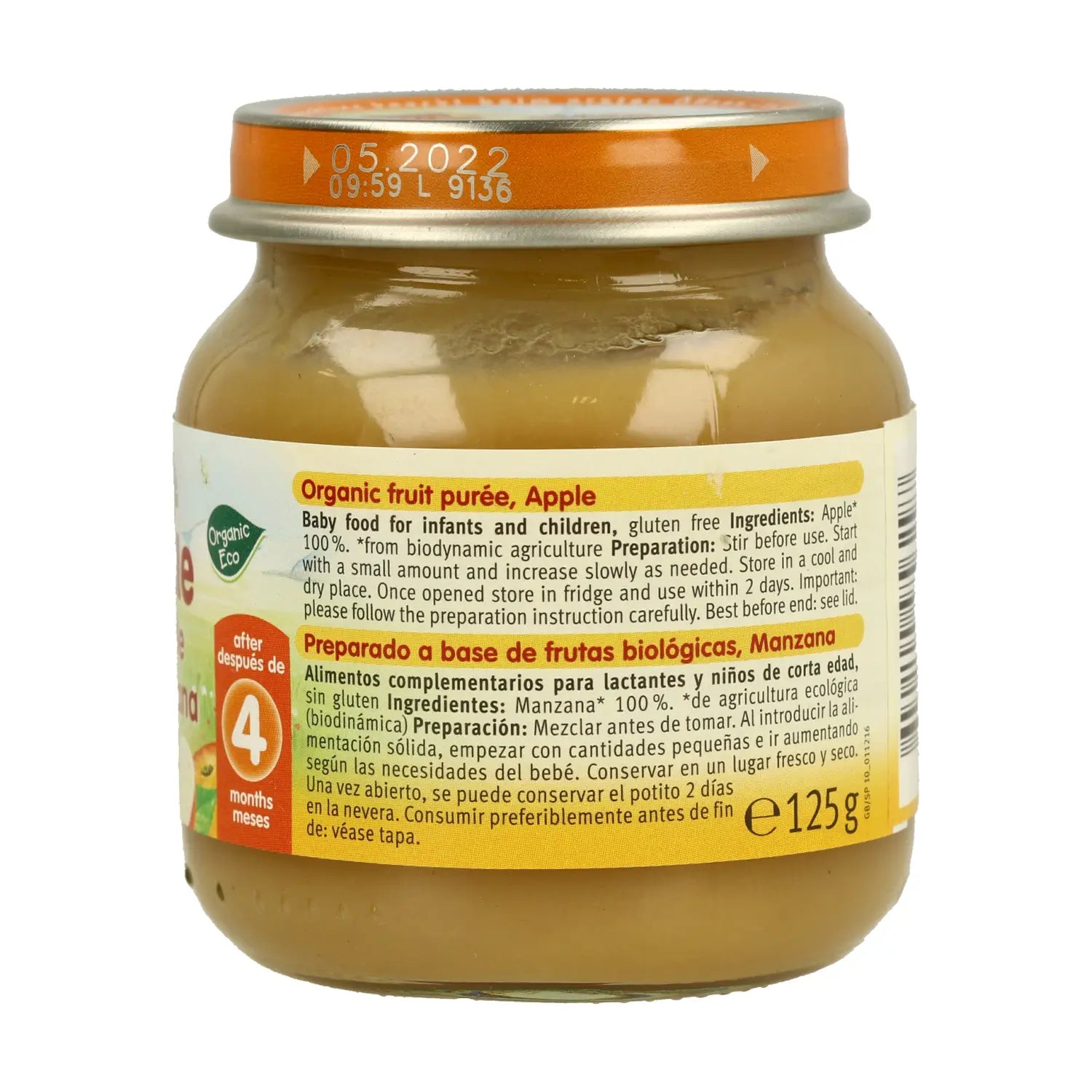 Holle 100% Apple Jar, 125gr