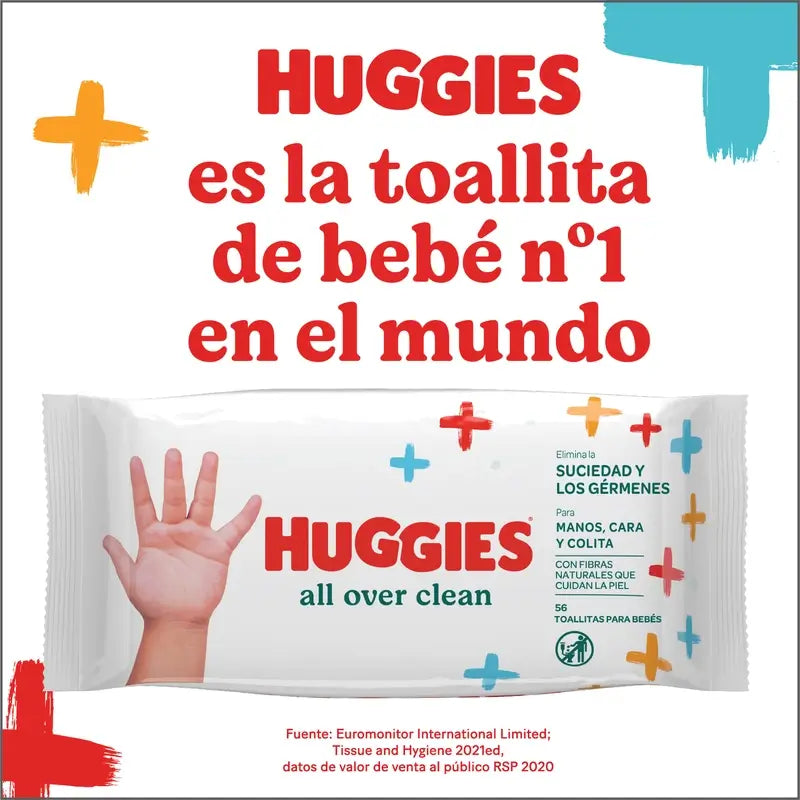 Huggies All Over Clean Wipes , 56 pcs.