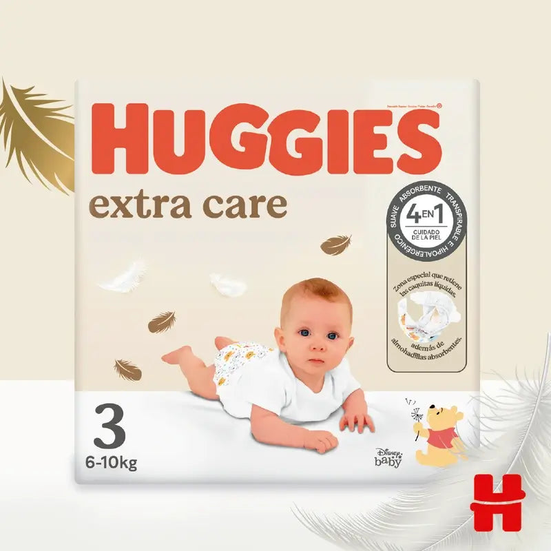 Huggies Extra Care Nappy Size 3 (5-9Kg) , 40 pieces