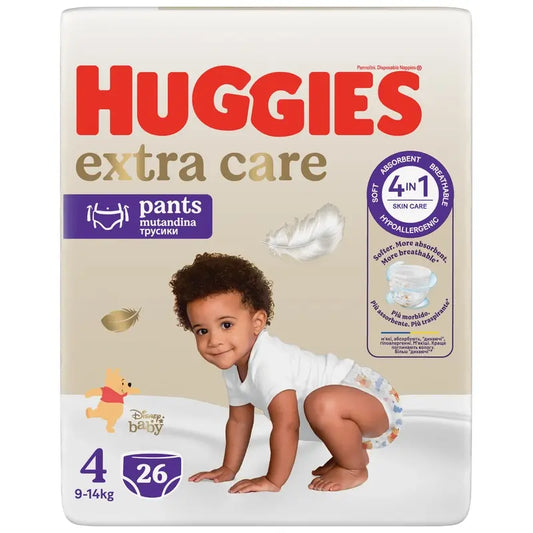 Huggies Extra Care Size 4 (9-14 Kg) Disney Baby Diaper Briefs, 26 Pcs.