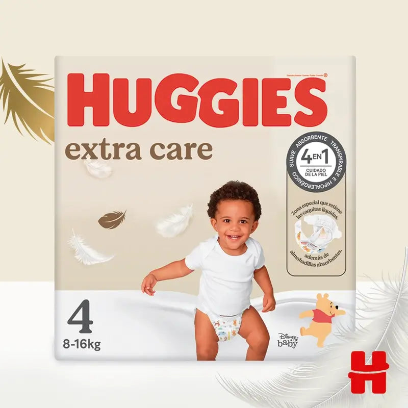 Huggies Extra Care Size 4 (9-14 Kg) Disney Baby Diaper , 76 pcs.