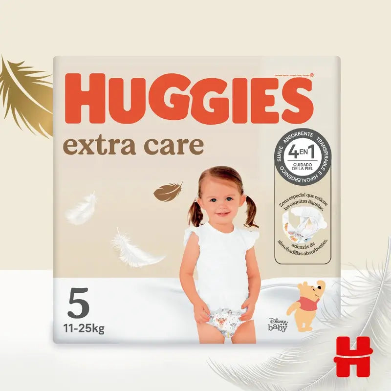 Huggies Extra Care Nappy Size 5 (11-25Kg) , 28 pcs.