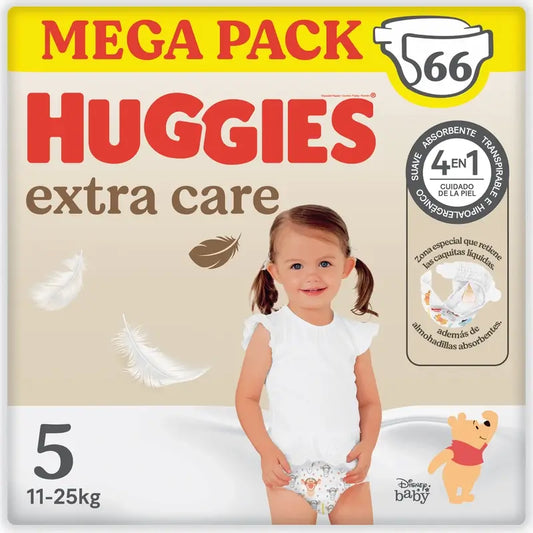 Huggies Extra Care Size 5 (12-25 Kg) Disney Baby Nappy , 66 pieces