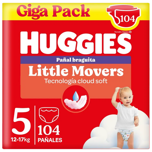 Huggies Little Movers Size 5 (12-17 Kg) Disney Baby Diaper Briefs , 104 pcs.