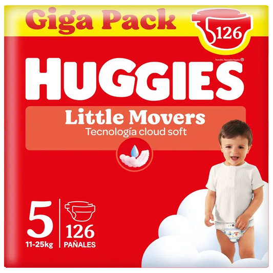 Huggies Little Movers Size 5 (11-25Kg) Disney Baby Nappy, 126 Units
