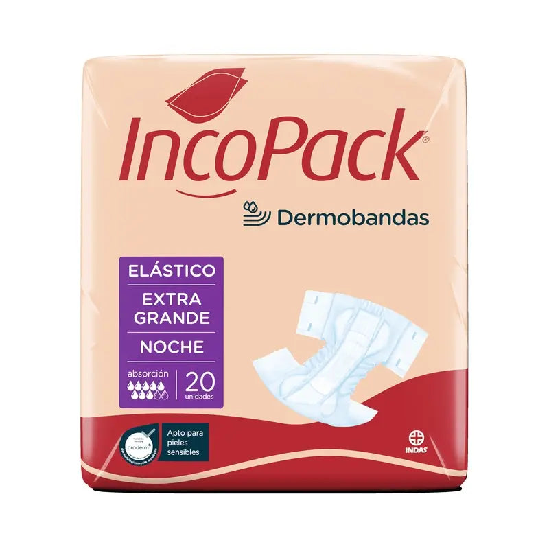 Incopack Elastic Absorbent Night Absorbent Extra Large Size , 80 units