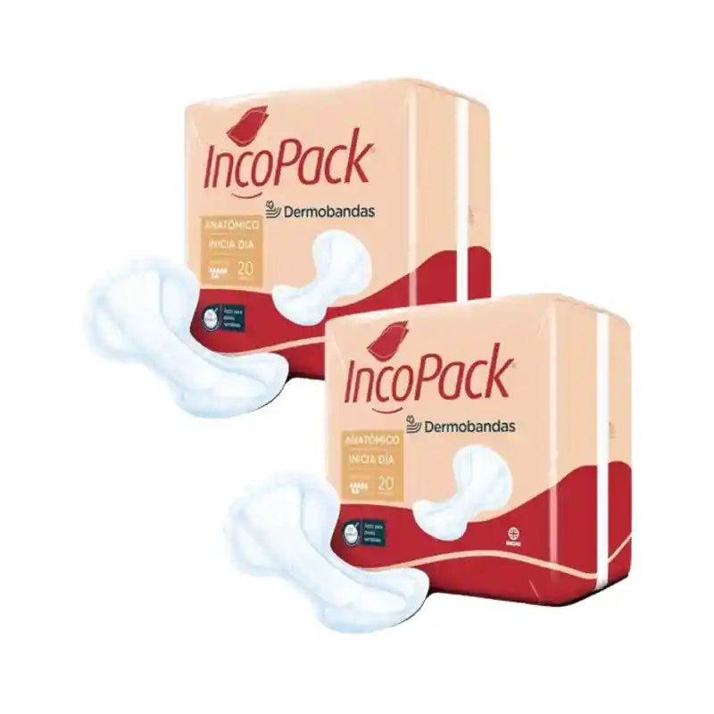 Incopack Inicia Anatomical Day , Pack 2, 160 Units.