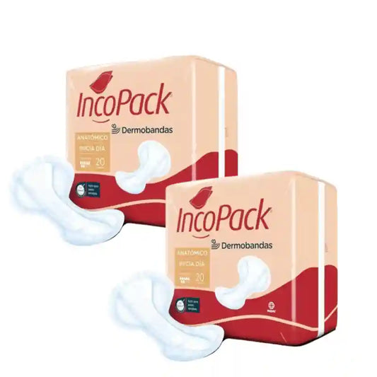 Incopack Inicia Anatomical Day , Pack 2, 160 Units.