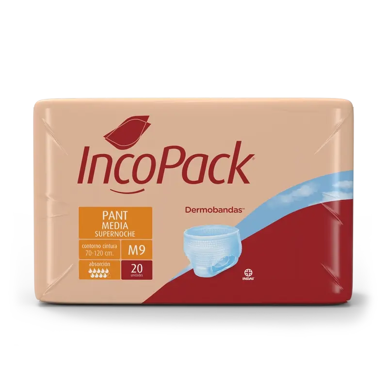 Incopack Anatomical Elastic Super Night Elastic Medium Size, 80 pcs.