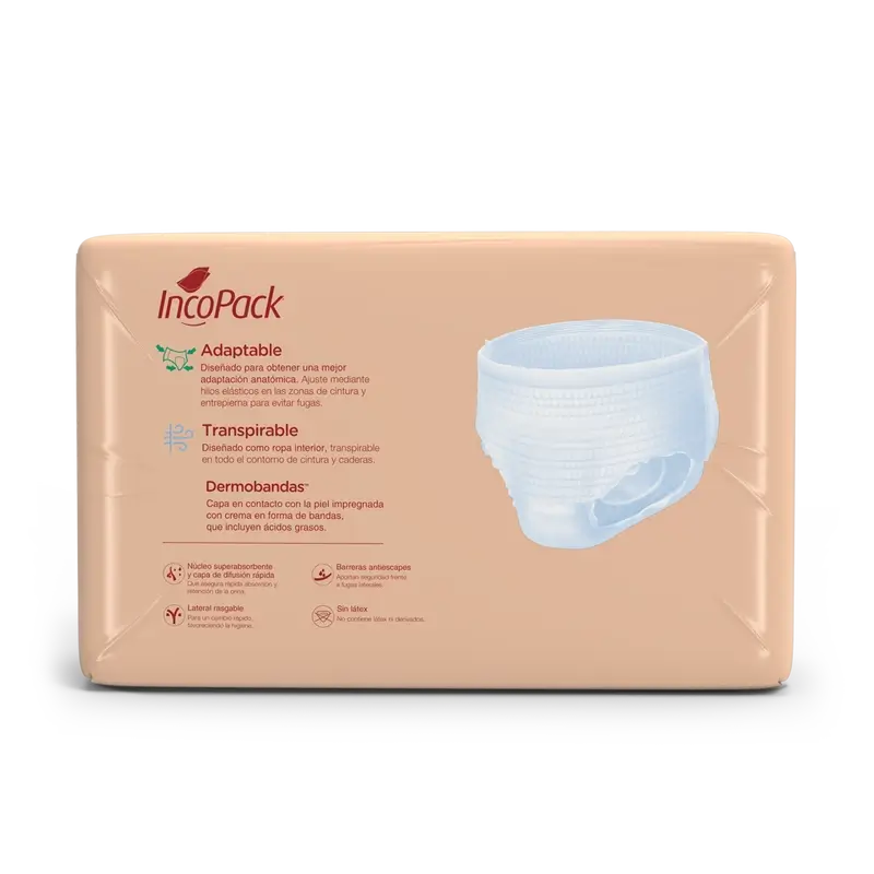 Incopack Absorbent Pant Pant Super Night Small Size , 80 units