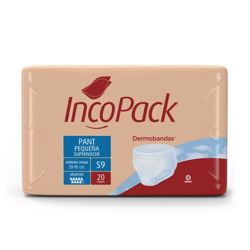 Incopack Absorbent Pant Pant Super Night Small Size , 80 units
