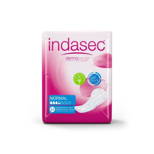 Indasec Dermoseda Normal Incontinence Pad, 24 pieces