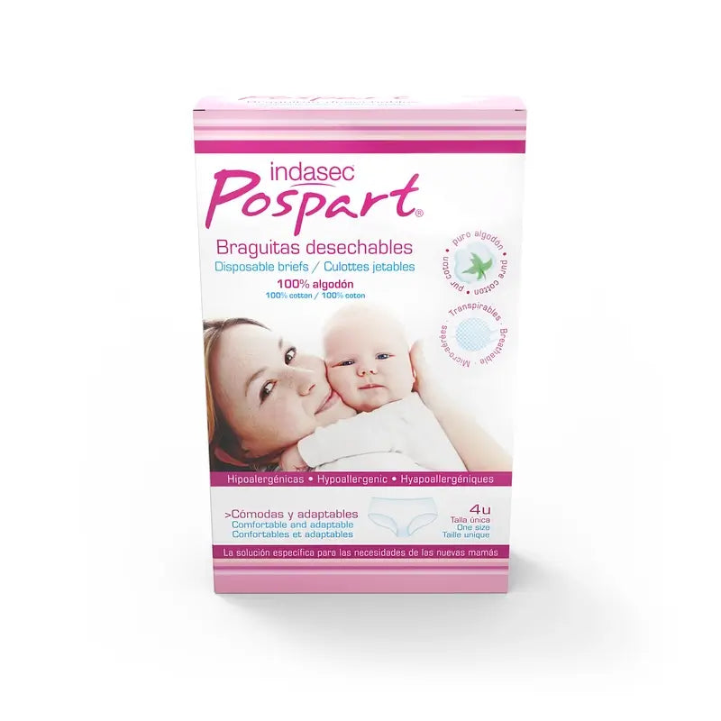 Indasec Pospart Disposable Briefs , 4 pieces
