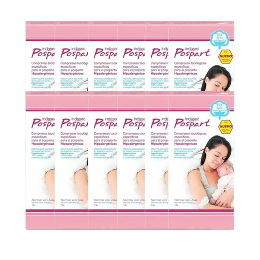 Indasec Pospart Normal Pad With Wings , 12 x 14 units