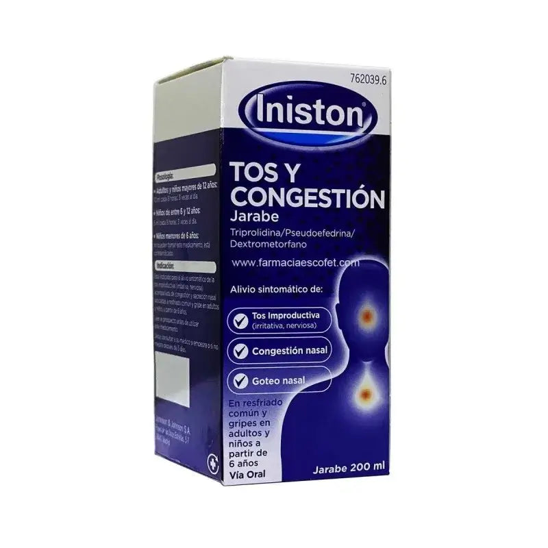 Iniston Antitussive and Decongestant Syrup 200 ml