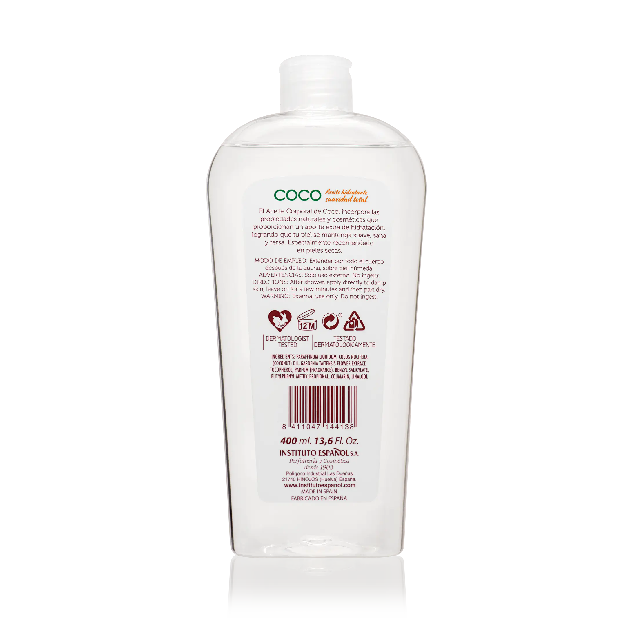 Instituto Español Coconut Body Oil - 400 Ml.