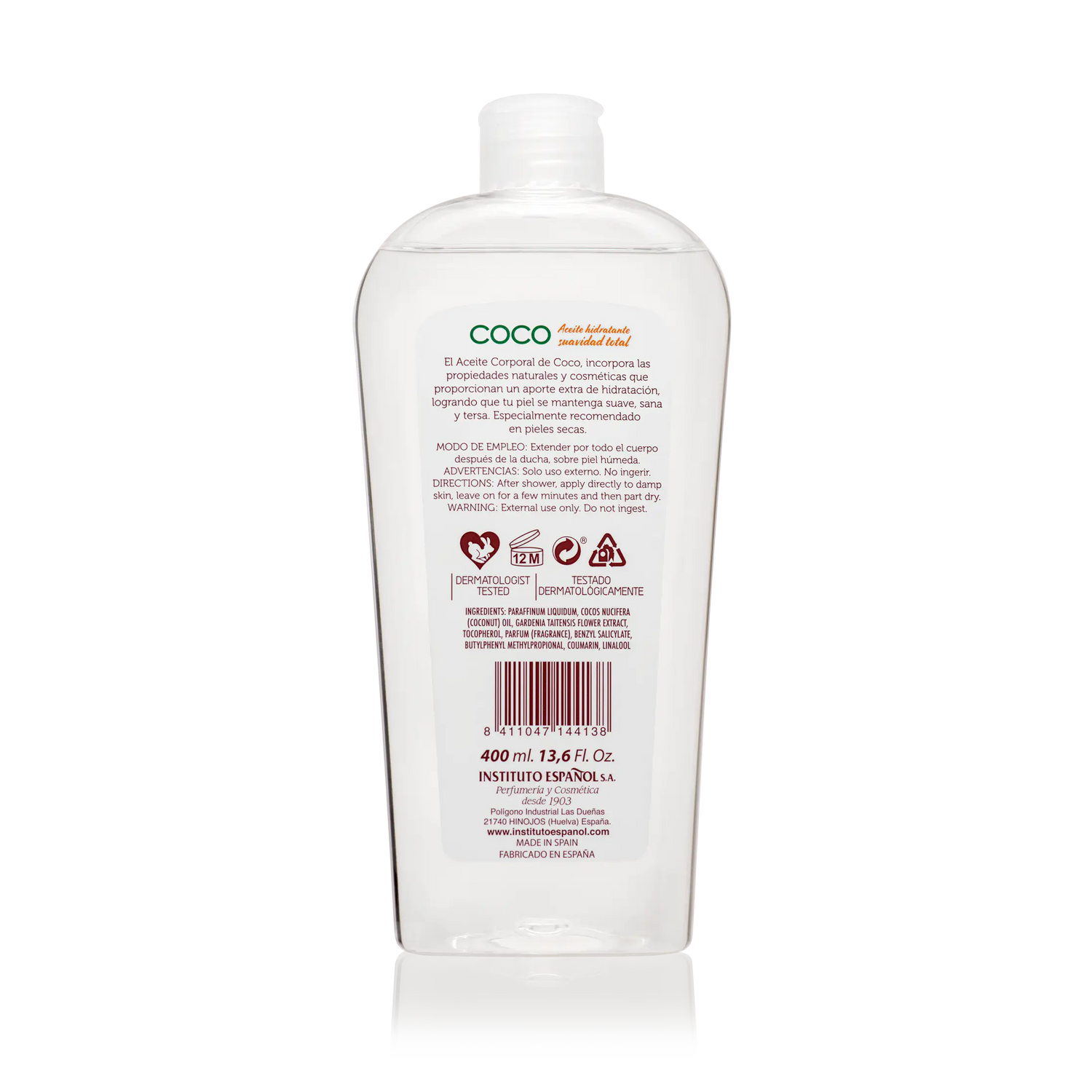 Instituto Español Coconut Body Oil - 400 Ml.