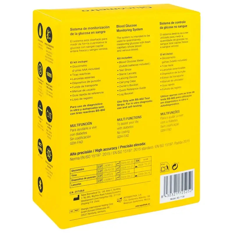 Interapothek Glucometro Bg-710B , 1 unit