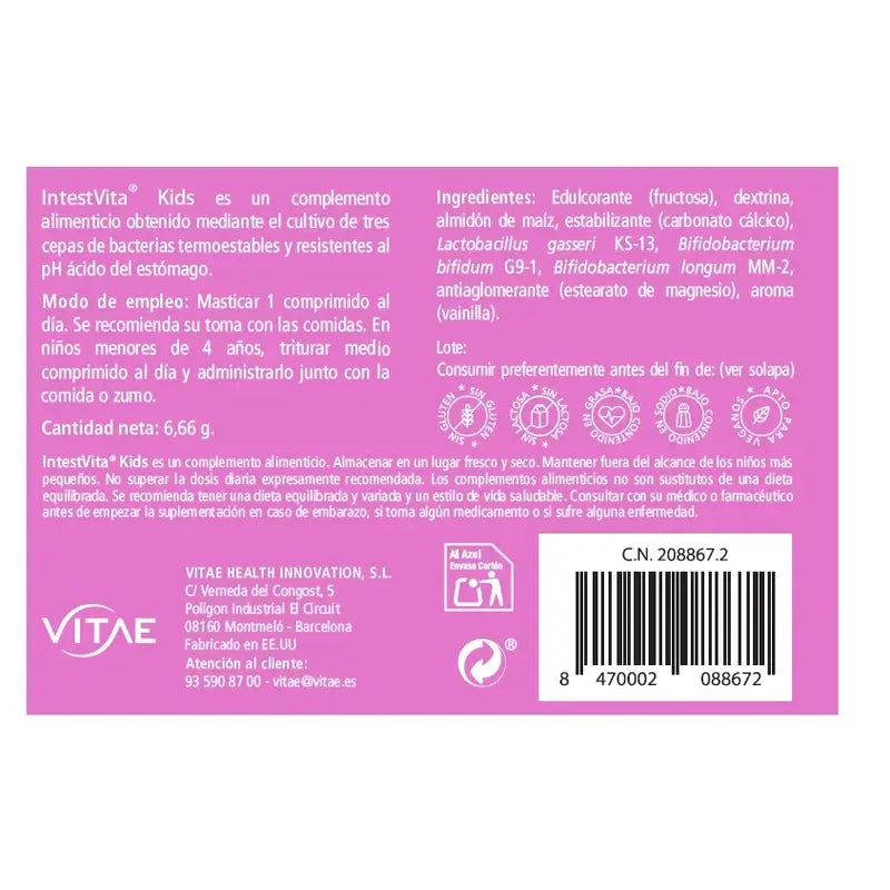 VITAE IntestVita Kids, 15 tablets