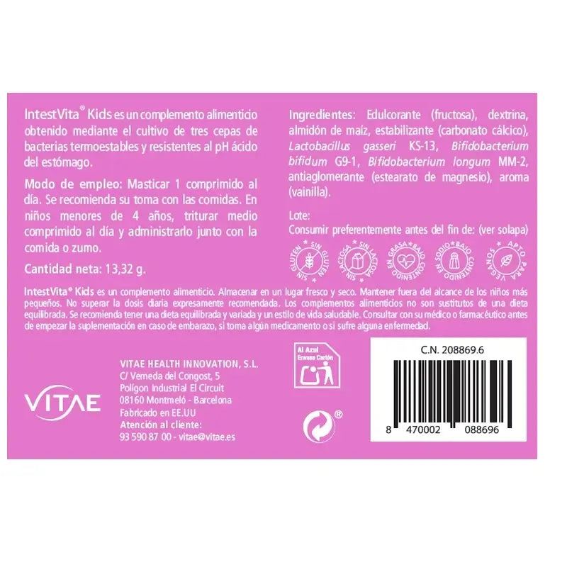 VITAE IntestVita Kids, 30 tablets