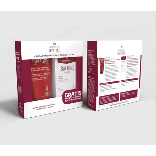 Iraltone Forte Capsules + Minitalla Fortifying Shampoo 75 Ml Free Gift