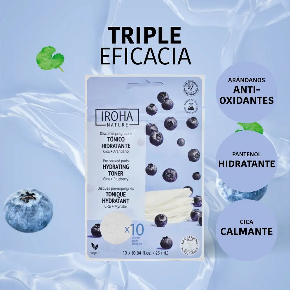 Iroha Nature Moisturising Tonic Discs, 10 pcs.