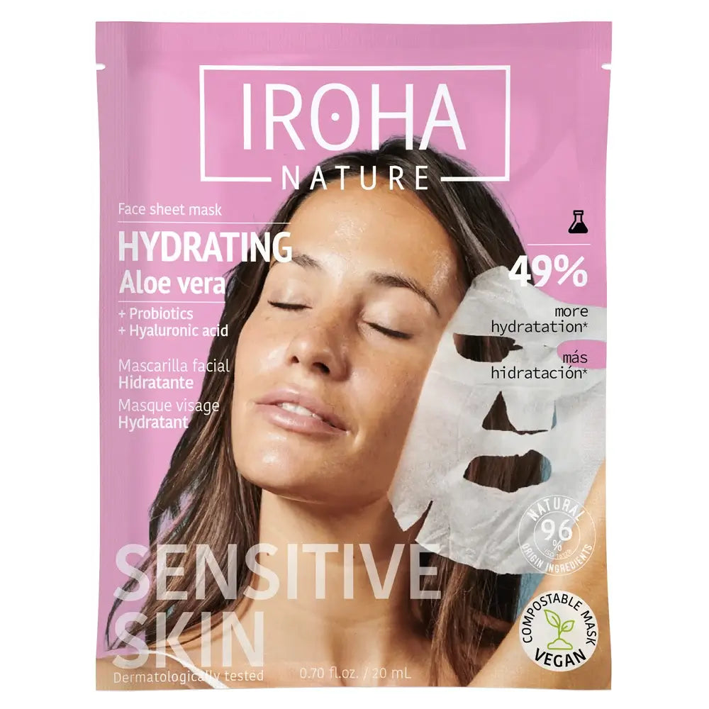 Iroha Nature Moisturising Face Tissue Mask - Aloe Vera , 20 ml